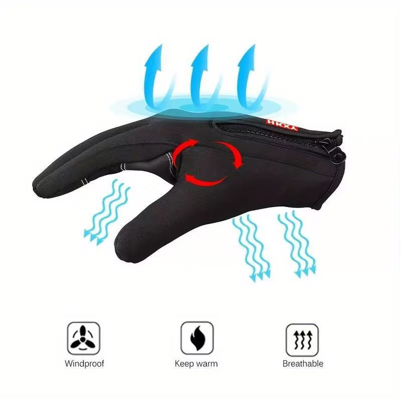 VORNEX Heated Feel Winter Gloves, Windproof, Touchscreen, Nonslip for Running, Hiking & Cycling