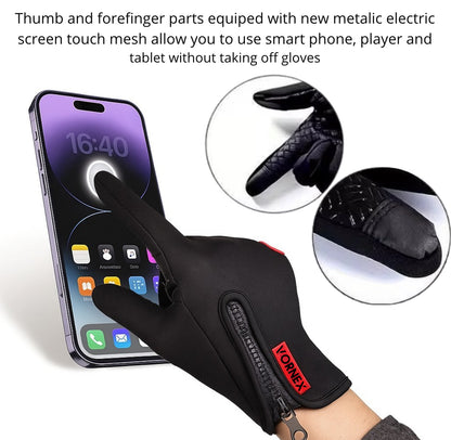 VORNEX Heated Feel Winter Gloves, Windproof, Touchscreen, Nonslip for Running, Hiking & Cycling
