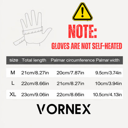 VORNEX Heated Feel Winter Gloves, Windproof, Touchscreen, Nonslip for Running, Hiking & Cycling